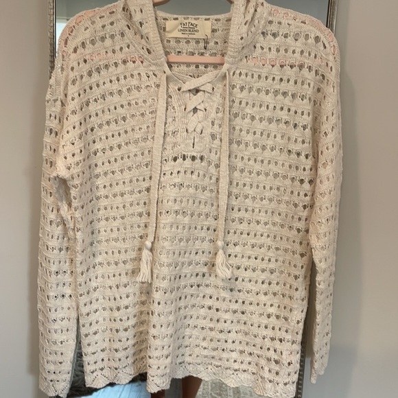 FatFace Linen Blend Beach Hoodie Sweater - Picture 4 of 12